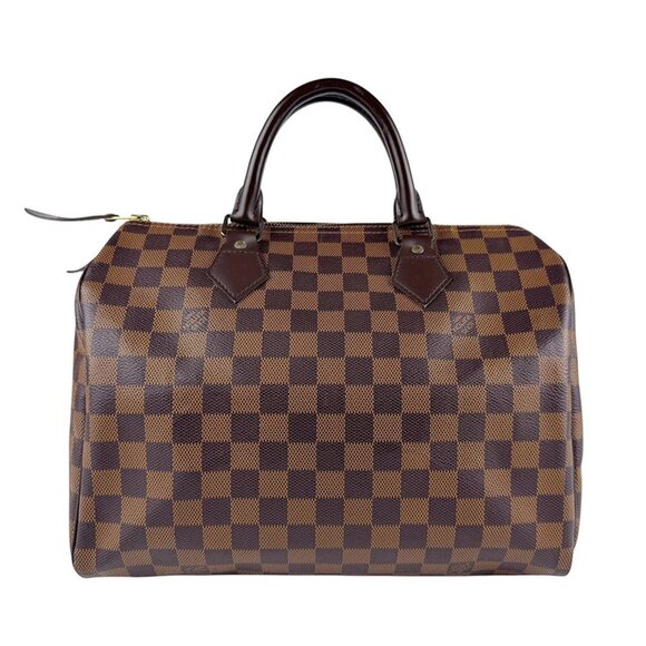 LOUIS VUITTON Brown Damier Leather Speedy 30 Bag - Picture 1 of 5